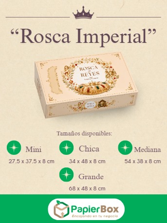 Diseño de caja Rosca Imperial para Rosca de Reyes