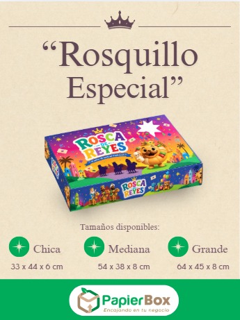 Diseño de caja Rosquillo Especial para Rosca de Reyes